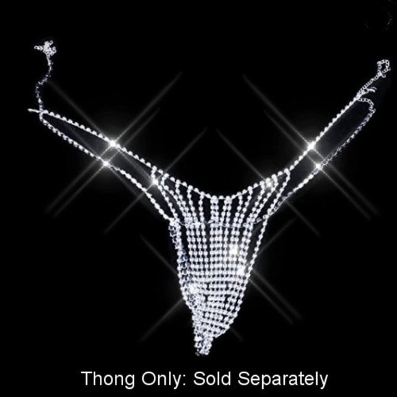 NEW Sparkling Bling Swarovski Crystal Rhinestone Bikini Bottoms +Gift! - Picture 4 of 4